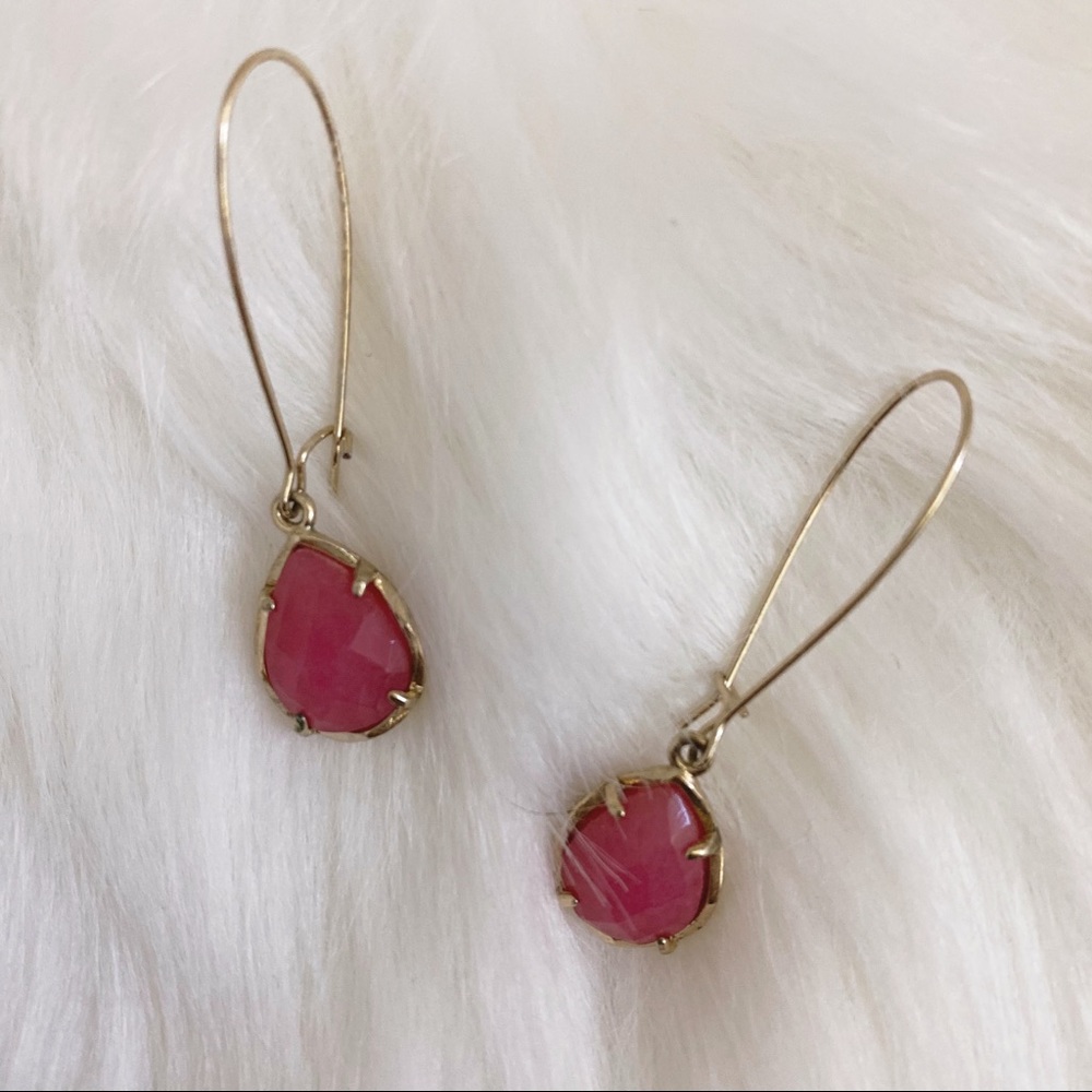 Kendra Scott Pink Quartzite Drop Earrings